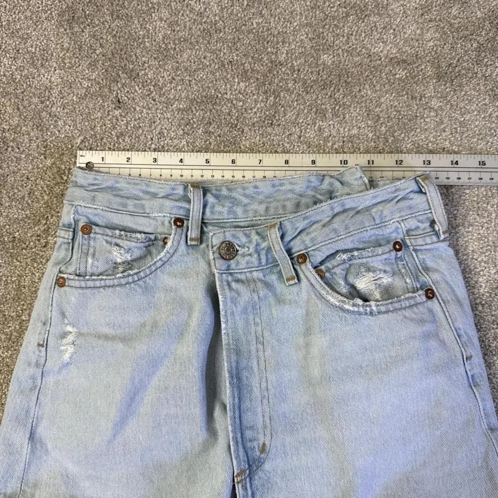Agolde Original Criss Cross Mini Denim Skirt Size 24